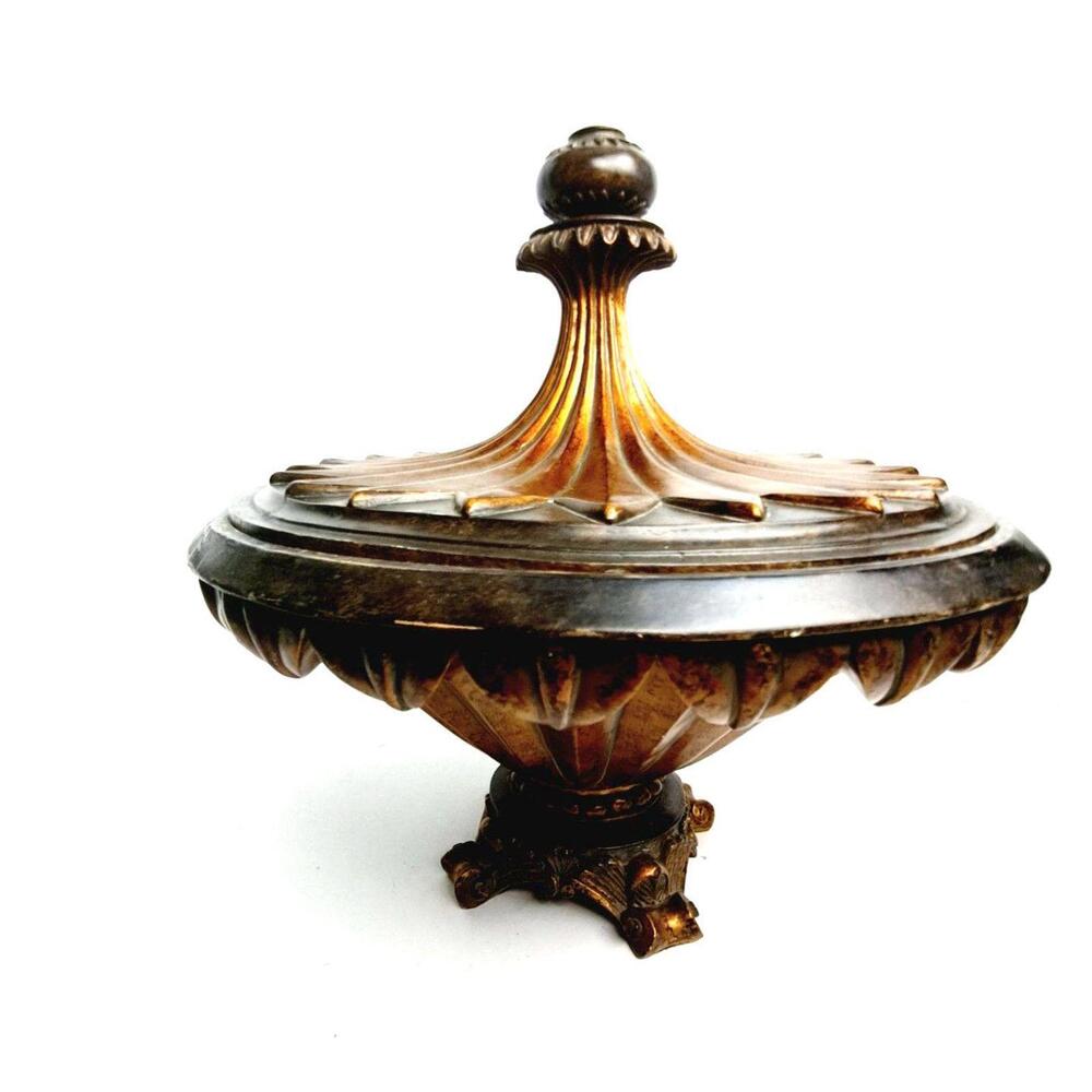 Ornate Decorative Bowl/Vase Decor Item Very Heavy Preowned